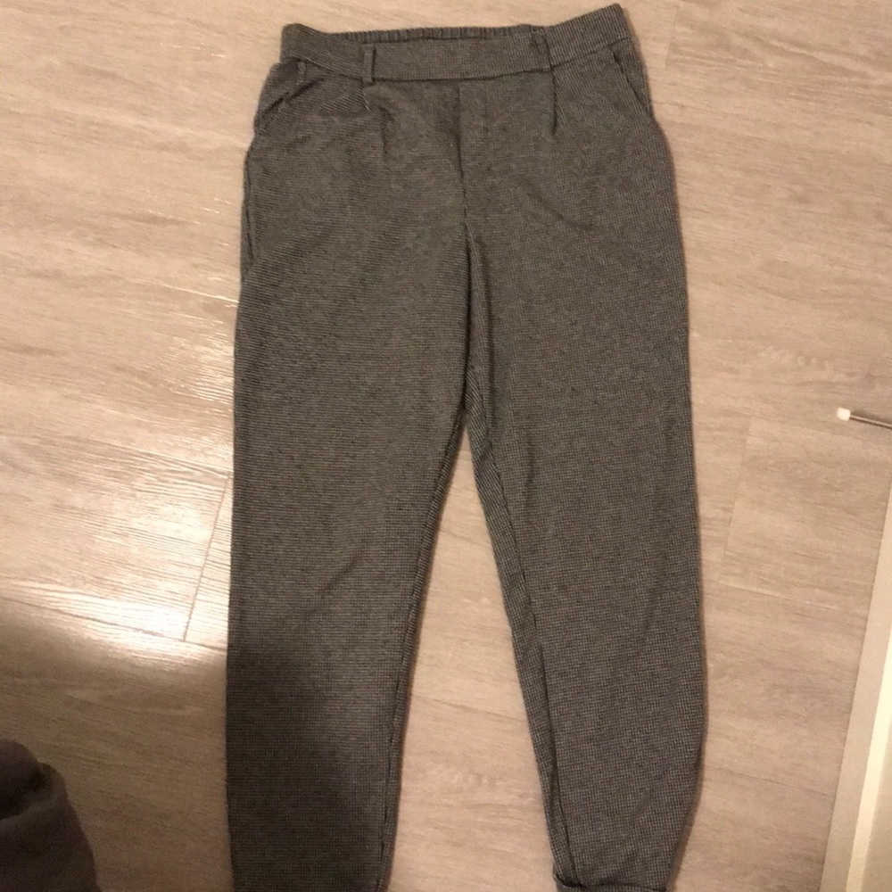 Black and white dress pants